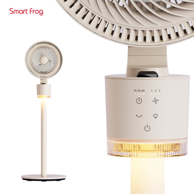 Standing Electric Cooling Quiet Air Circulator Fan With LED Light