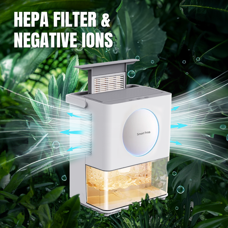 Professional Dual Semiconductor Dehumidifier & Cleaner With Air Purifier